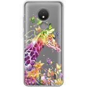 Прозрачный чехол BoxFace Nokia C21 Colorful Giraffe