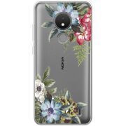 Прозрачный чехол BoxFace Nokia C21 Floral