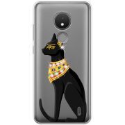 Чехол со стразами Nokia C21 Egipet Cat