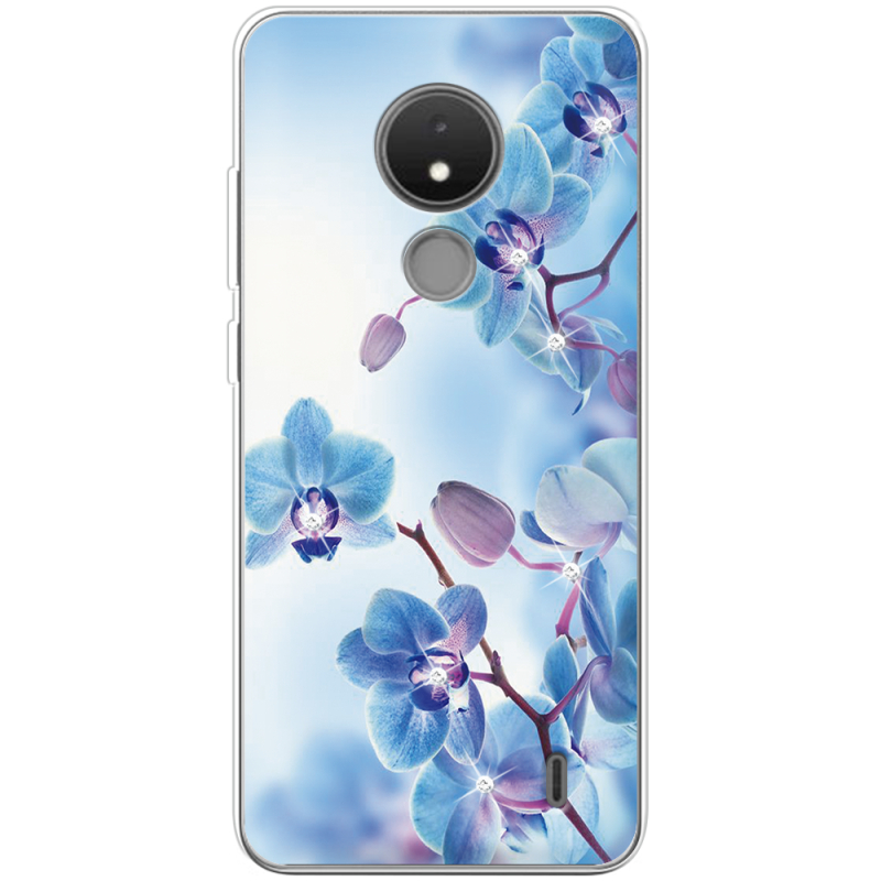 Чехол со стразами Nokia C21 Orchids