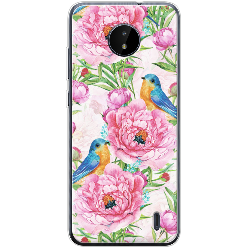 Чехол BoxFace Nokia C20 Birds and Flowers