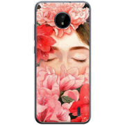 Чехол BoxFace Nokia C20 Girl in Flowers