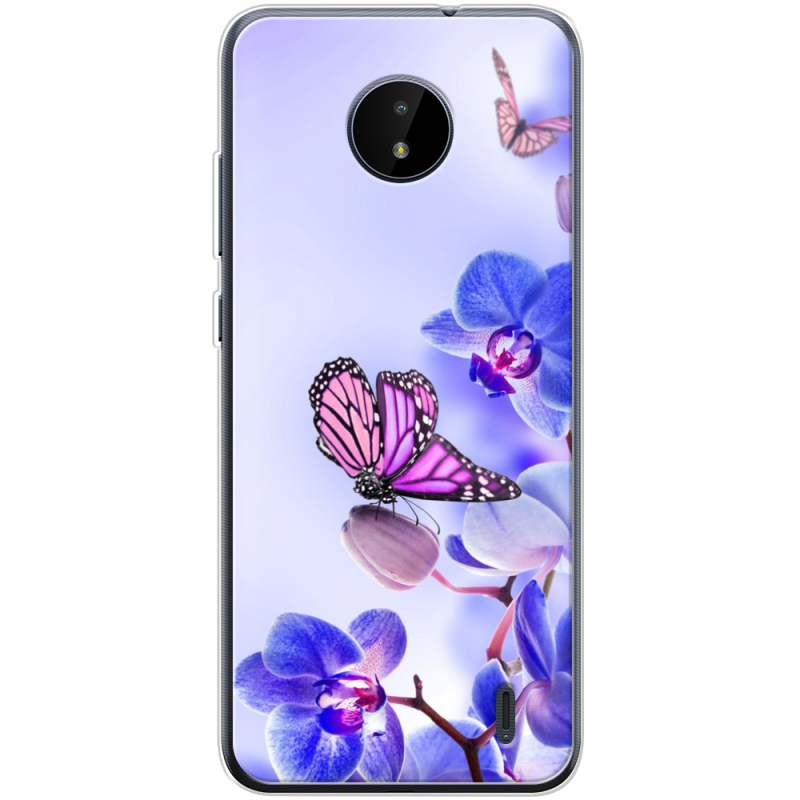 Чехол BoxFace Nokia C20 Orchids and Butterflies