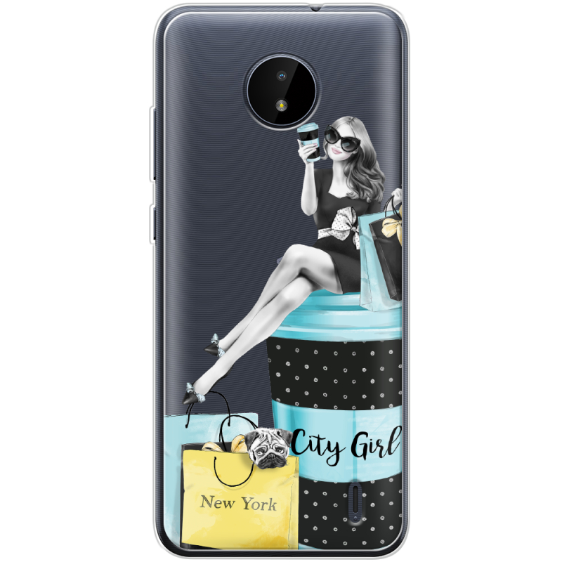 Прозрачный чехол BoxFace Nokia C20 City Girl