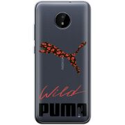 Прозрачный чехол BoxFace Nokia C20 Wild Cat