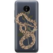 Прозрачный чехол BoxFace Nokia C20 Glamor Snake