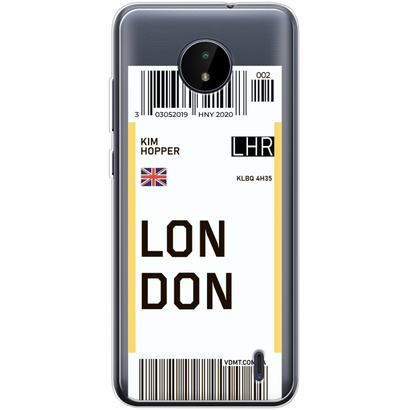 Прозрачный чехол BoxFace Nokia C20 Ticket London