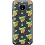 Прозрачный чехол BoxFace Nokia C20 Pattern Baby Yoda