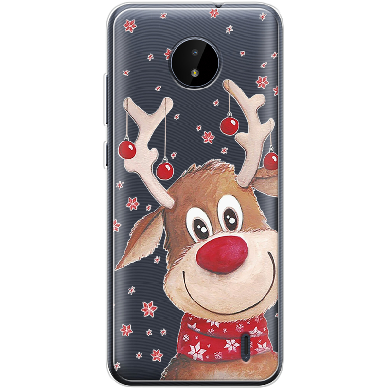 Прозрачный чехол BoxFace Nokia C20 Winter Deer