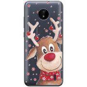 Прозрачный чехол BoxFace Nokia C20 Winter Deer