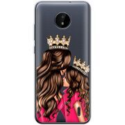 Прозрачный чехол BoxFace Nokia C20 Queen and Princess