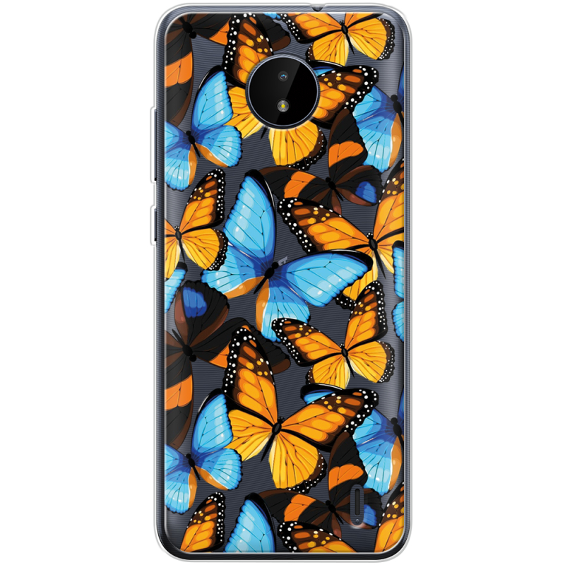 Прозрачный чехол BoxFace Nokia C20 Butterfly Morpho