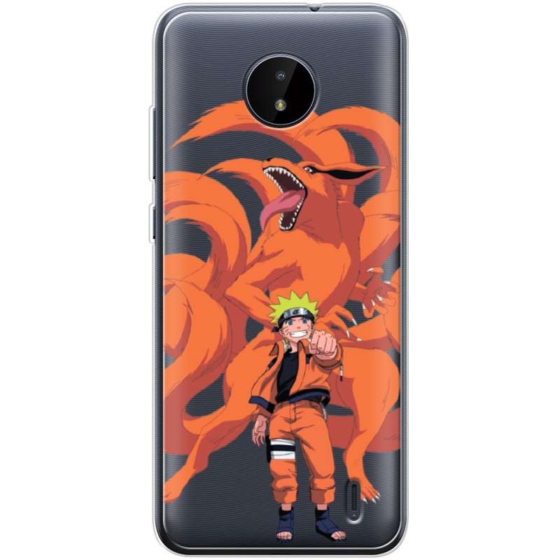 Прозрачный чехол BoxFace Nokia C20 Naruto and Kurama