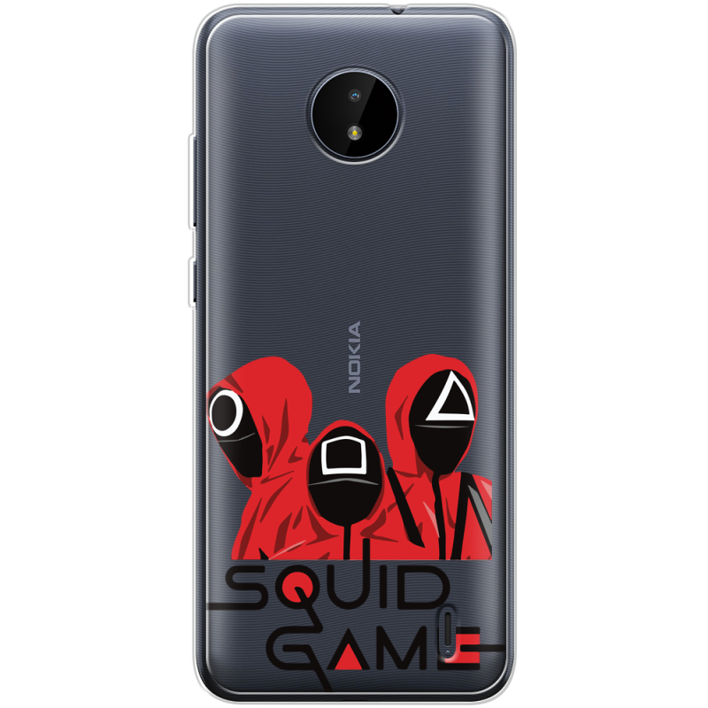 Прозрачный чехол BoxFace Nokia C20 siquid game люди в красном