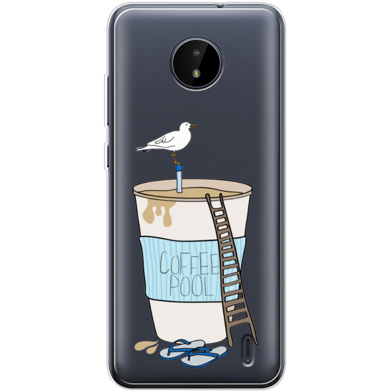 Прозрачный чехол BoxFace Nokia C20 Segull in Cofee Pool