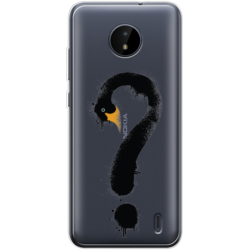 Прозрачный чехол BoxFace Nokia C20 Swan question