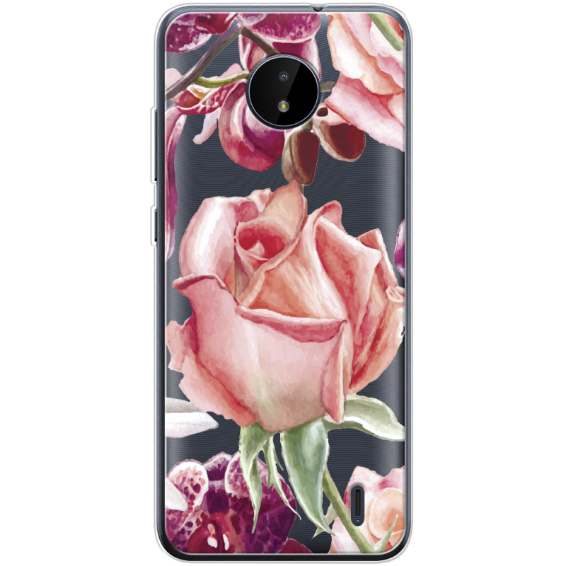 Прозрачный чехол BoxFace Nokia C20 Rose