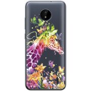 Прозрачный чехол BoxFace Nokia C20 Colorful Giraffe
