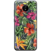 Прозрачный чехол BoxFace Nokia C20 Tropical Flowers