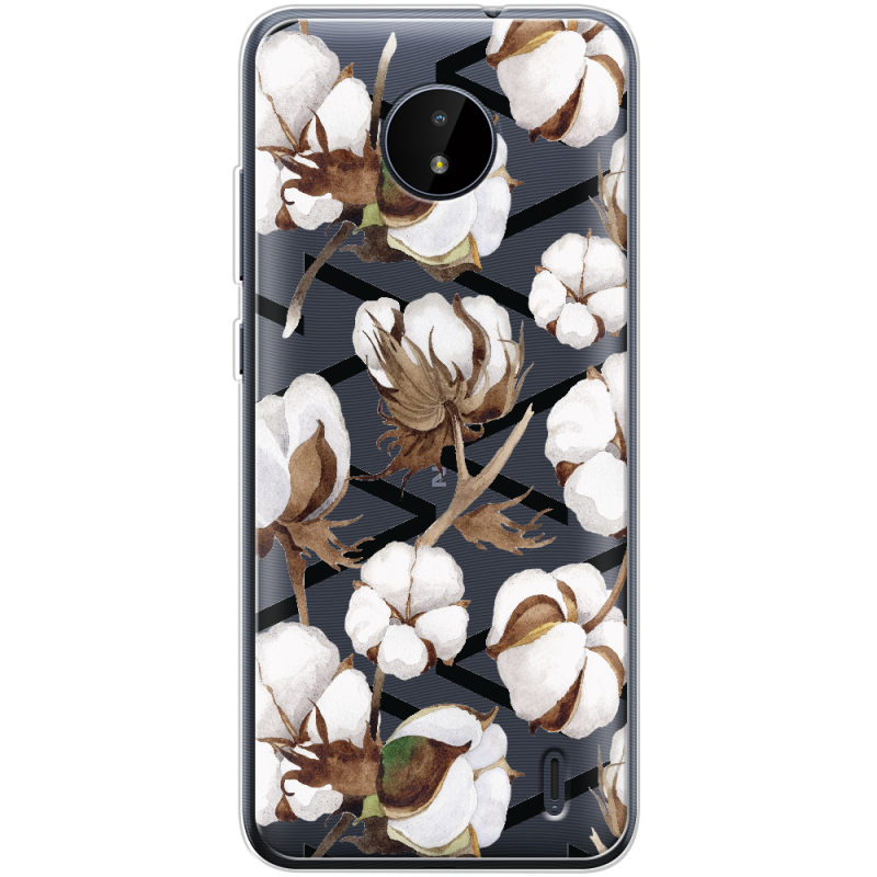 Прозрачный чехол BoxFace Nokia C20 Cotton flowers