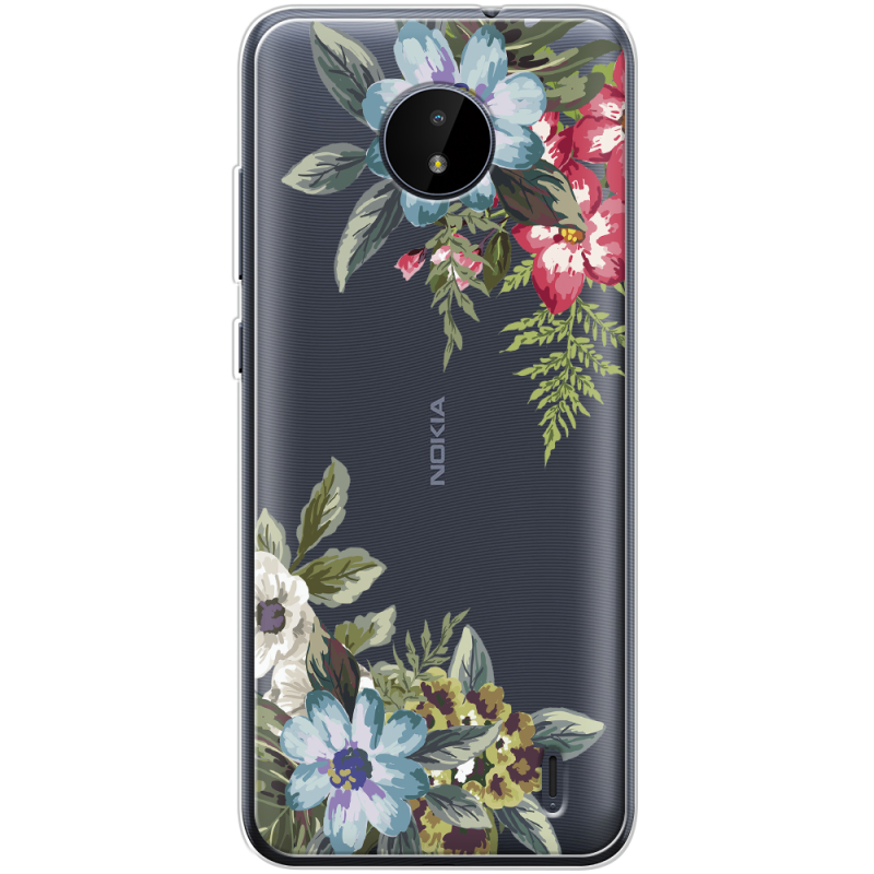 Прозрачный чехол BoxFace Nokia C20 Floral