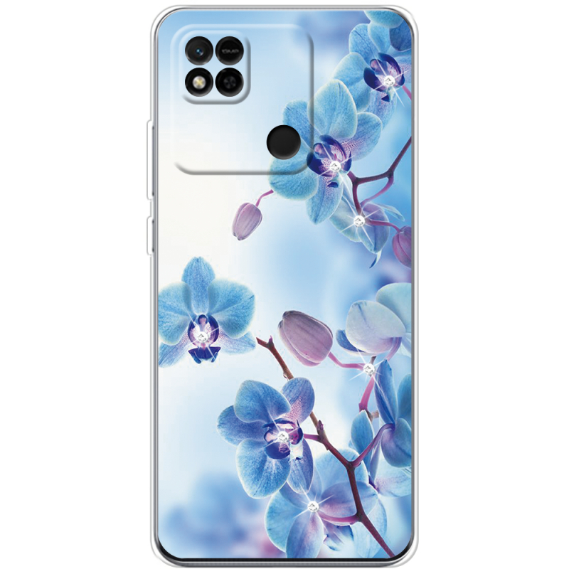 Чехол со стразами Xiaomi Redmi 10A Orchids