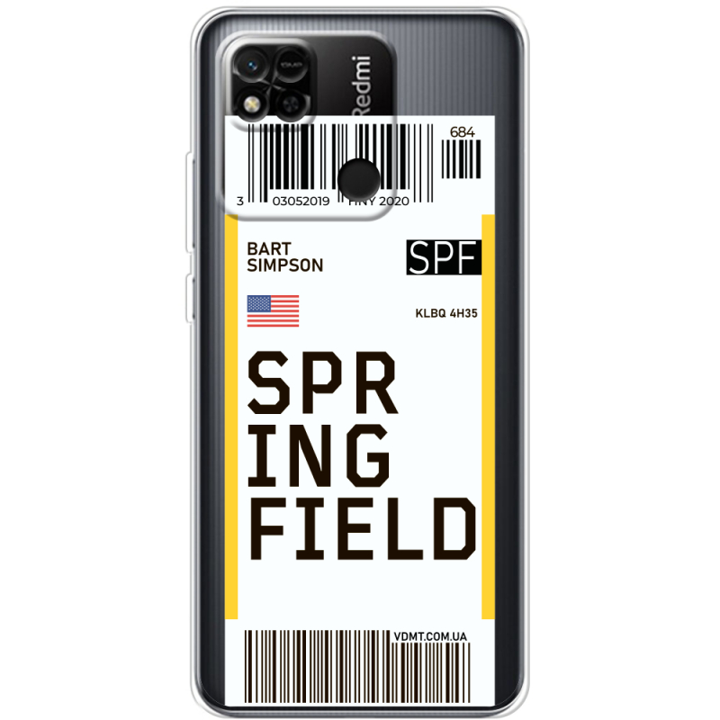 Прозрачный чехол BoxFace Xiaomi Redmi 10A Ticket Springfield