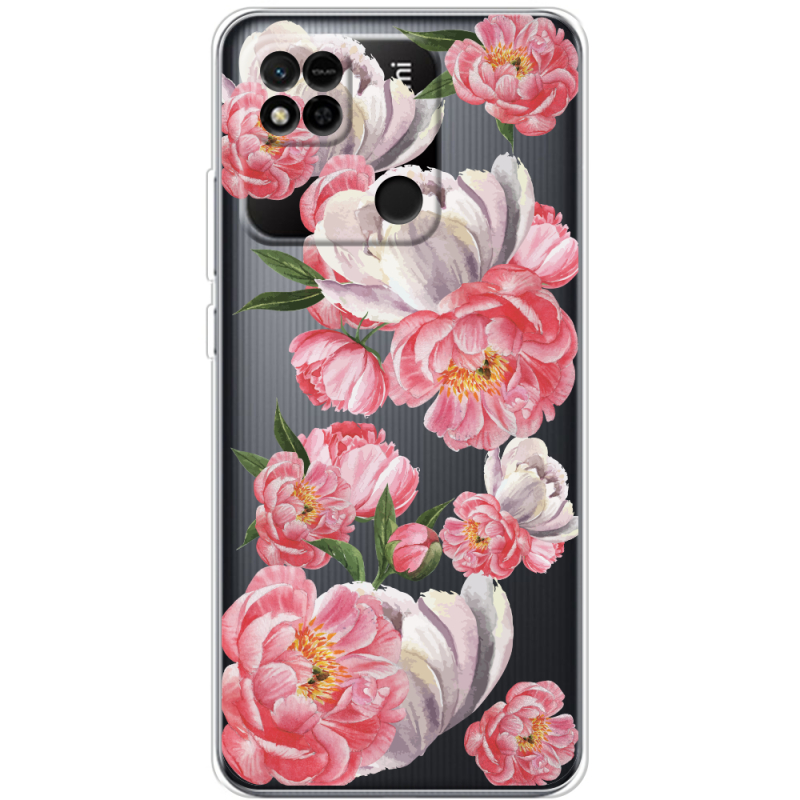 Прозрачный чехол BoxFace Xiaomi Redmi 10A Peony Watercolor Style