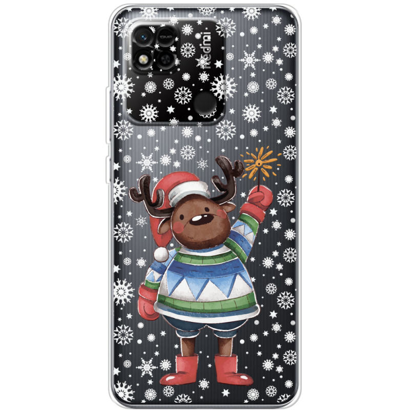 Прозрачный чехол BoxFace Xiaomi Redmi 10A Christmas Deer with Snow