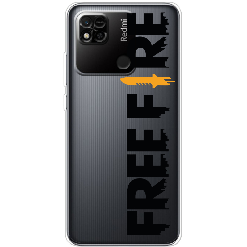 Прозрачный чехол BoxFace Xiaomi Redmi 10A Free Fire Black Logo