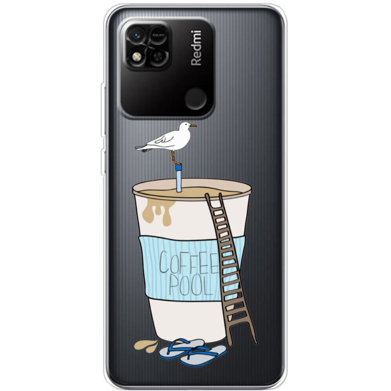 Прозрачный чехол BoxFace Xiaomi Redmi 10A Segull in Cofee Pool
