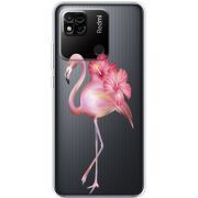 Прозрачный чехол BoxFace Xiaomi Redmi 10A Floral Flamingo