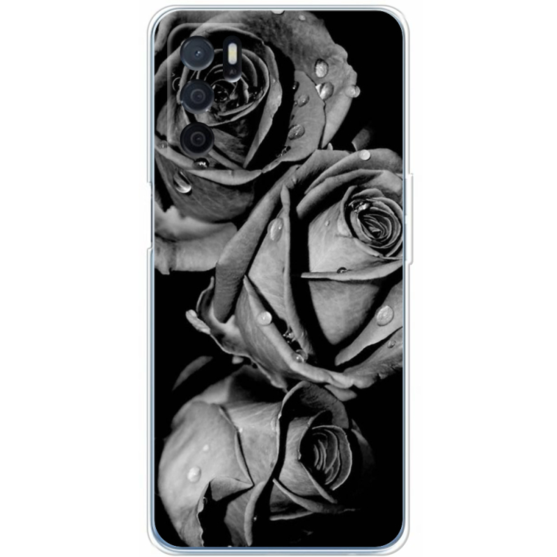 Чехол BoxFace OPPO A16 Black and White Roses