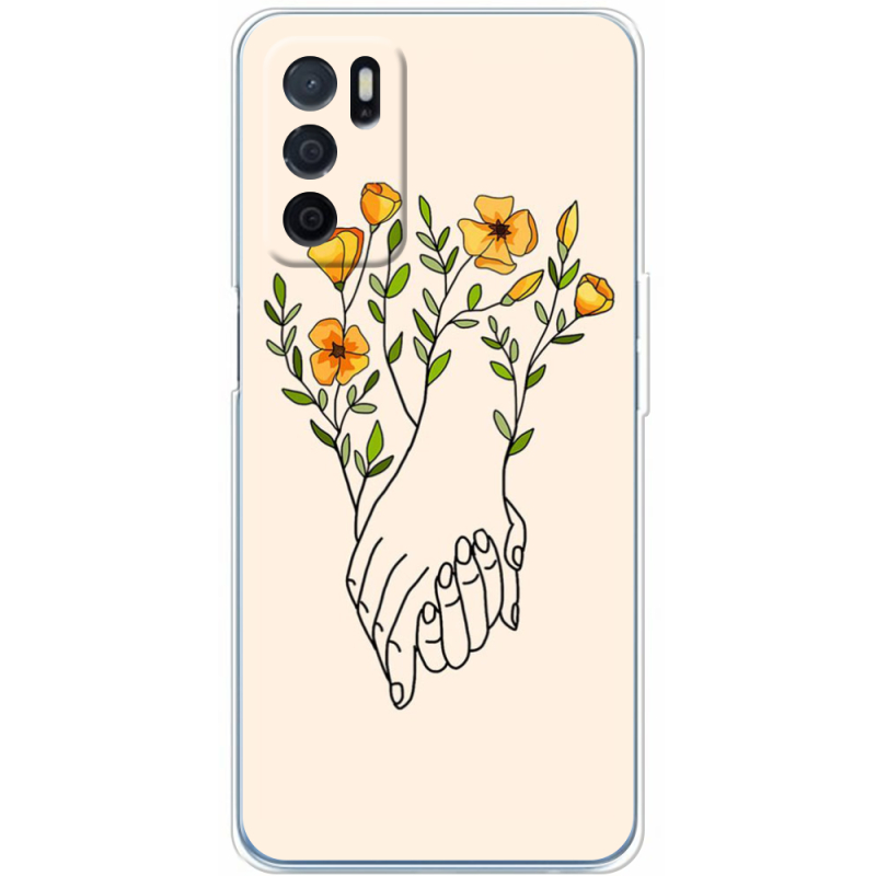 Чехол BoxFace OPPO A16 Flower Hands