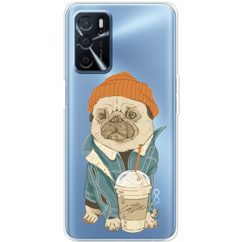 Прозрачный чехол BoxFace OPPO A16 Dog Coffeeman