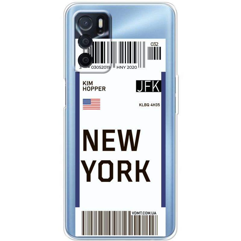 Прозрачный чехол BoxFace OPPO A16 Ticket New York