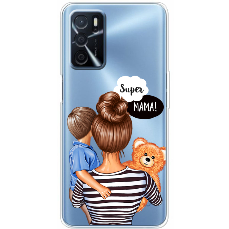 Прозрачный чехол BoxFace OPPO A16 Super Mama and Son