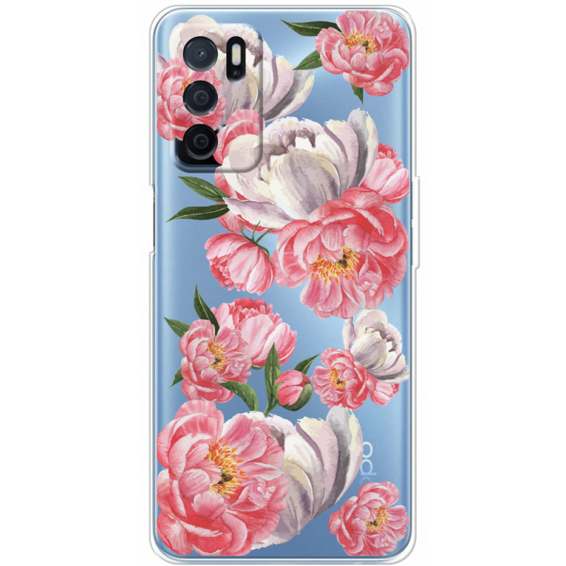 Прозрачный чехол BoxFace OPPO A16 Peony Watercolor Style