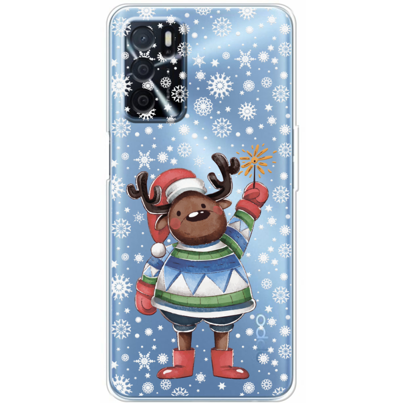 Прозрачный чехол BoxFace OPPO A16 Christmas Deer with Snow