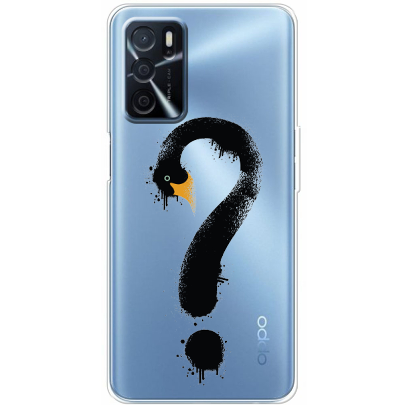 Прозрачный чехол BoxFace OPPO A16 Swan question