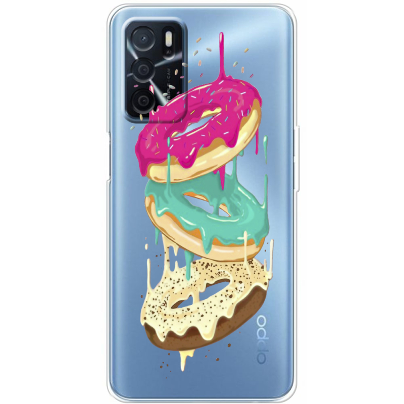 Прозрачный чехол BoxFace OPPO A16 Donuts