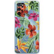 Прозрачный чехол BoxFace OPPO A16 Tropical Flowers