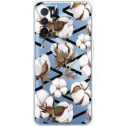 Прозрачный чехол BoxFace OPPO A16 Cotton flowers