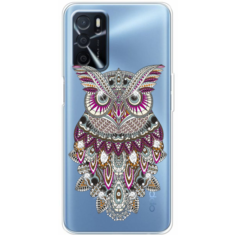 Чехол со стразами OPPO A16 Owl