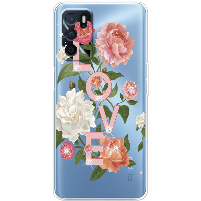 Чехол со стразами OPPO A16 Love