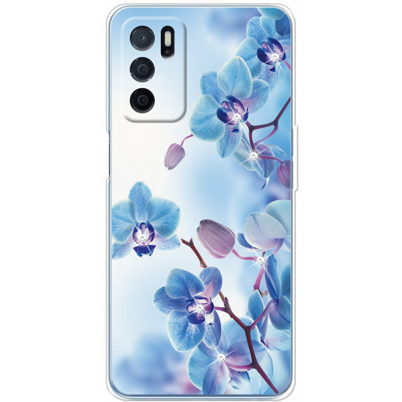 Чехол со стразами OPPO A16 Orchids