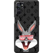 Черный чехол BoxFace OPPO A16 looney bunny