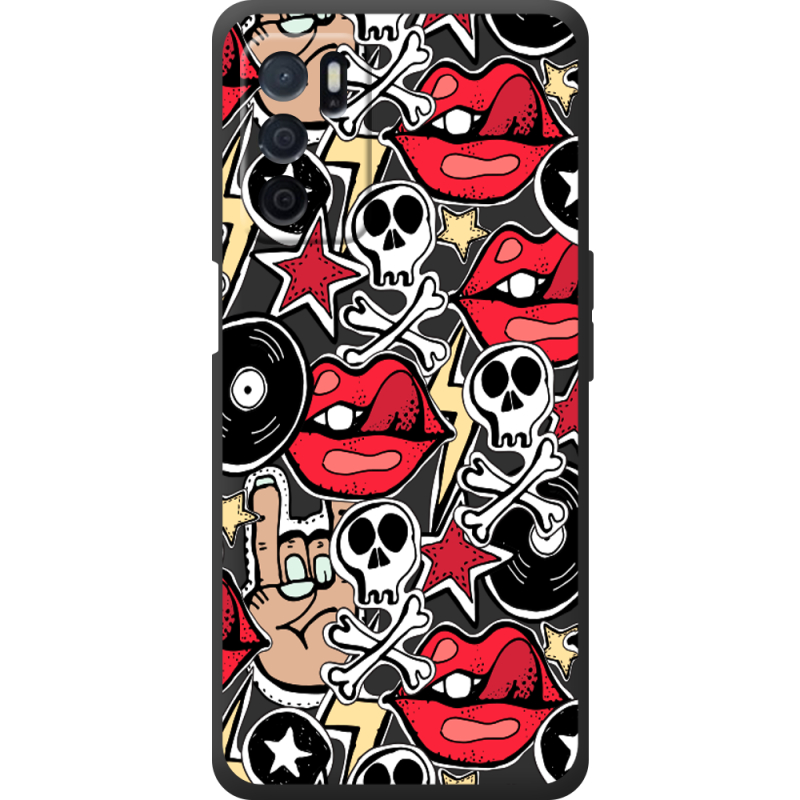 Черный чехол BoxFace OPPO A16 Rock Graffiti