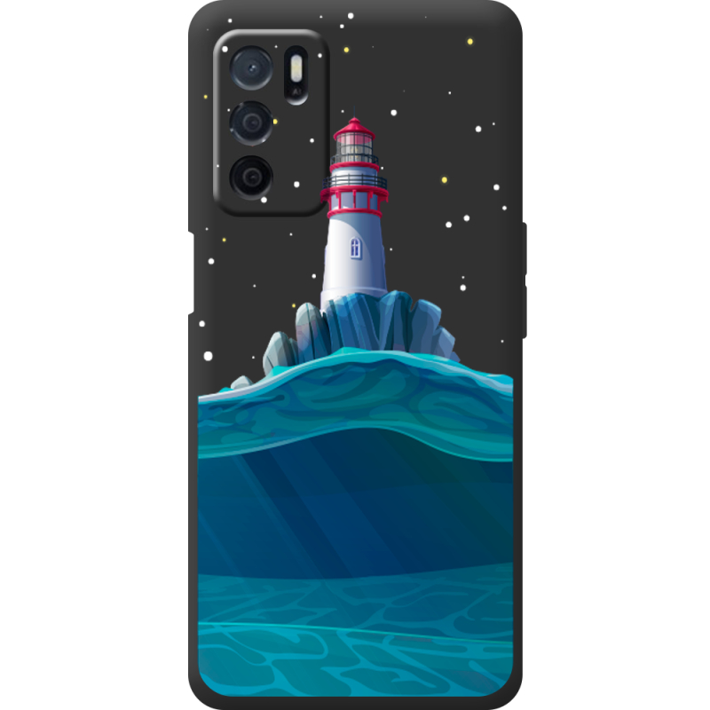 Черный чехол BoxFace OPPO A16 Lighthouse