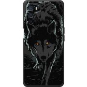 Черный чехол BoxFace OPPO A16 Wolf